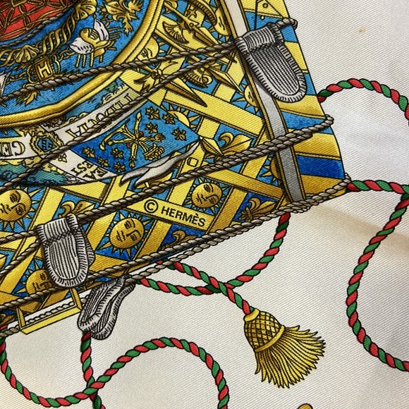 Hermes “Les Tambours” Silk Scarf - Picture 6 of 7